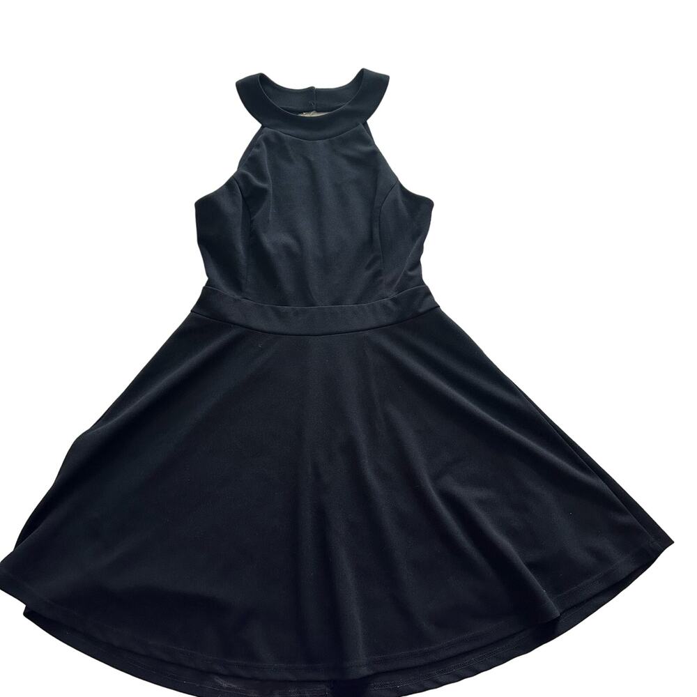 Lulus Little Black Skater Dress Size XL Halter Back Cocktail Party